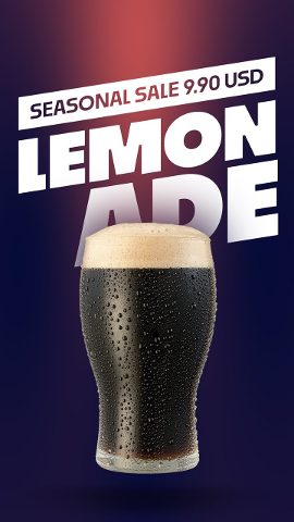 Black Friday Seasonal Sale Lemonade Glass Big Type Reel Premiere Pro MOGRT