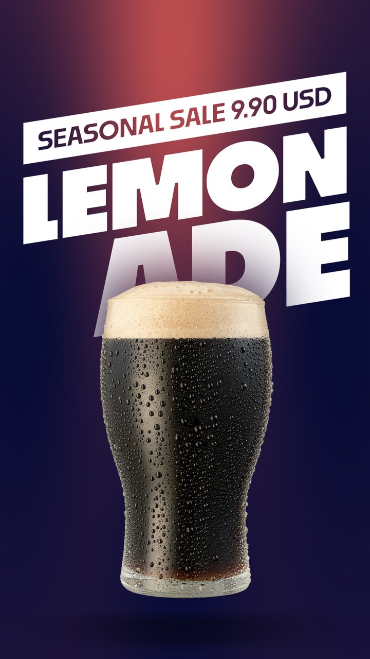 Black Friday Seasonal Sale Lemonade Glass Big Type Reel Premiere Pro MOGRT