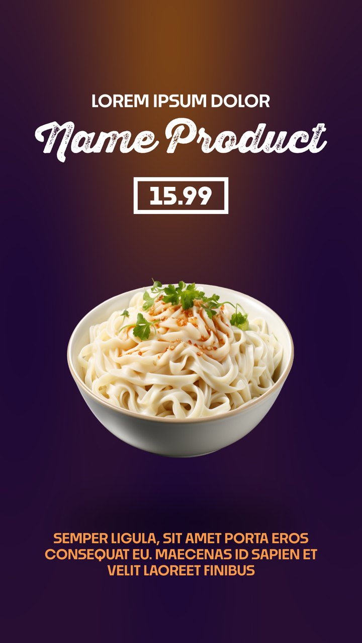 Black Friday Spring Rolls Noodles Pasta Menu Story Premiere Pro MOGRT