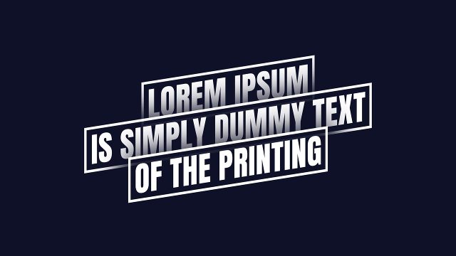 Slanted Boxed Rows Kinetic Text Animation Project for After Effects