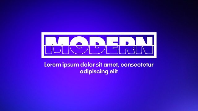 Cut Outline Word in a Box with Copy Modern Typography for Annual Reviews After Effects Project