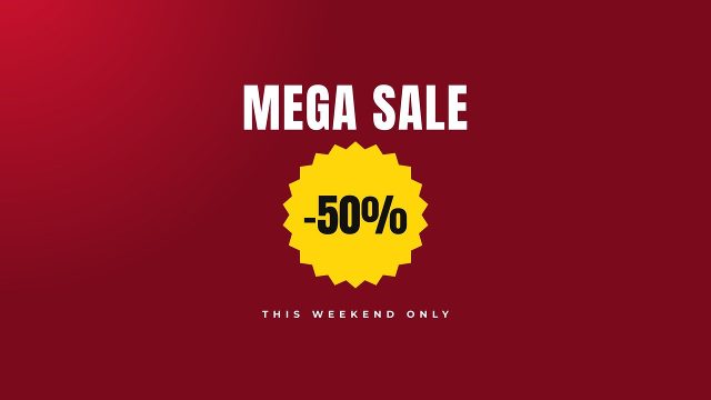 Mega Sale Starburst Badge Titles for Black Friday After Effects Template