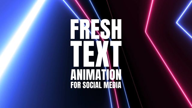 Social Media Text Animations with Neon Laser Beams Premiere Pro MOGRT