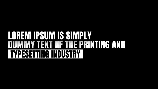 Elegant Paragraph Text Animation with Boxed Closing Line After Effects Project
