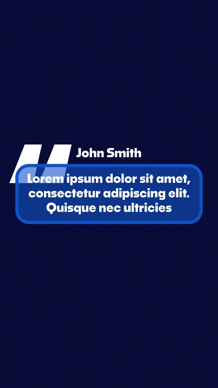 Vertical Speech Card Quote Text Template After Effects Template