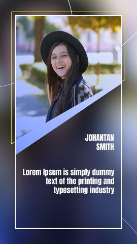 Vertical Slashed Portrait Slideshow Stories featuring Paragraph After Effects Template
