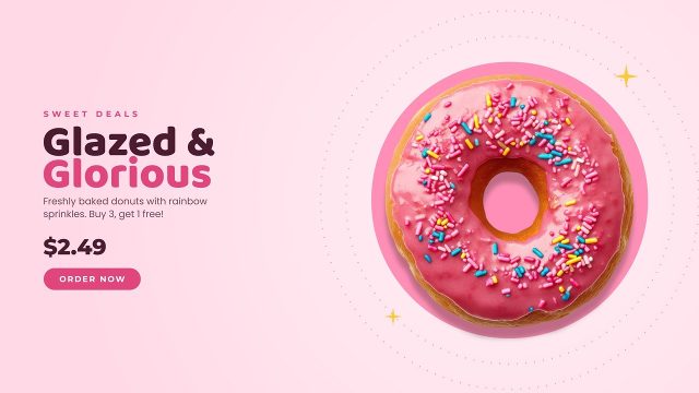 Food Menu Presentation with Sparkle Circle After Effects Template