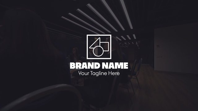 Animated Dark Corporate Logo Intro with Tagline MOGRT for Premiere Pro