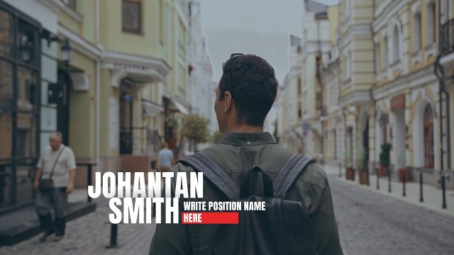 Red Underlined Role Label Business Lower Third for After Effects