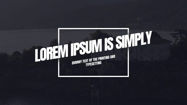 Tilted Caps Headline over Paragraph Box Corporate Titles After Effects Template