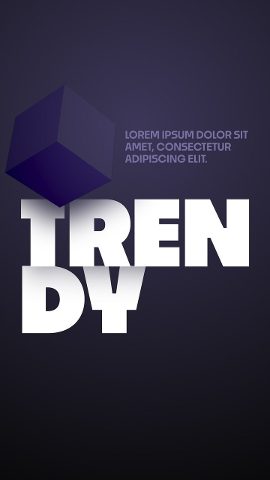 Vertical 3D Cube Animated Typography with Two Row Heavy Word Premiere Pro MOGRT