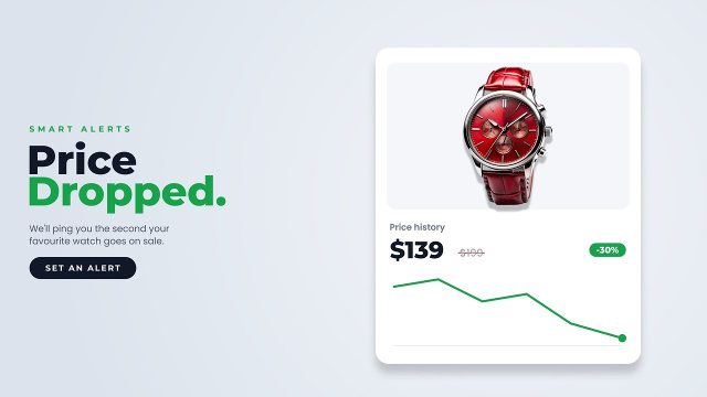 Price History Graph Retail Promotion with Price Drop Premiere Pro MOGRT