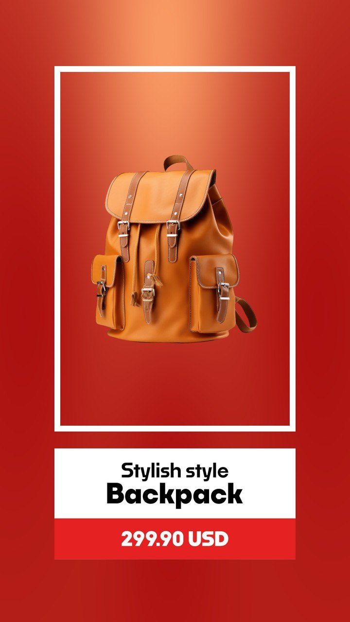 Vertical Product Promo with Swing In Frame and Red Price Bar After Effects Template