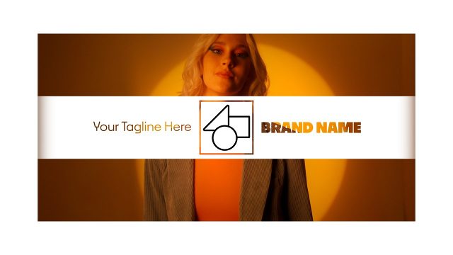 Animated White Strip Logo Reveals over Video Panel Premiere Pro MOGRT
