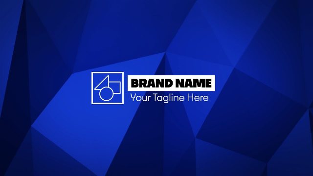 Geometric Polygon Logo Animations with Tagline Premiere Pro Video Template