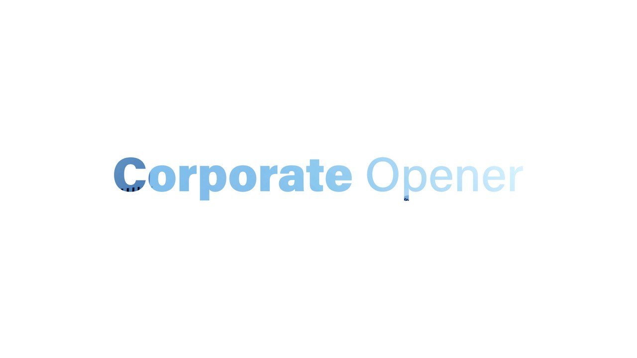 Business Opener Transitions with White Gradient Title Frame After Effects Template