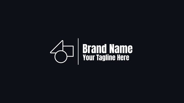 Vertical Bar Wipe Logo and Tagline After Effects Template