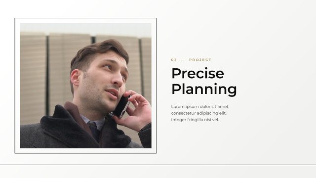 Minimalist Business Presentation Slides featuring Thin Line Frames After Effects Template