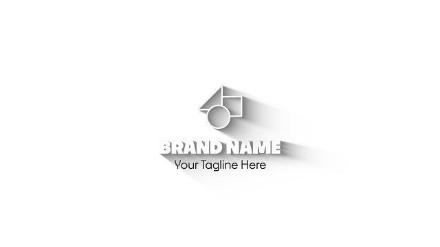 Faded Shadow Logo Animation on White MOGRT for Premiere Pro