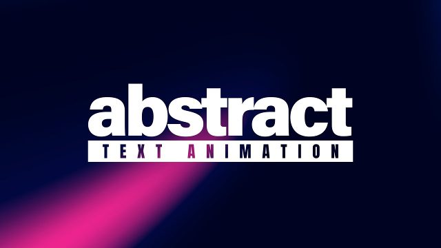 Fresh Abstract Text Effects After Effects Project