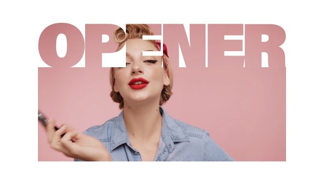 Clean Airy Slideshow Opener featuring Photo Filled Headline After Effects Template
