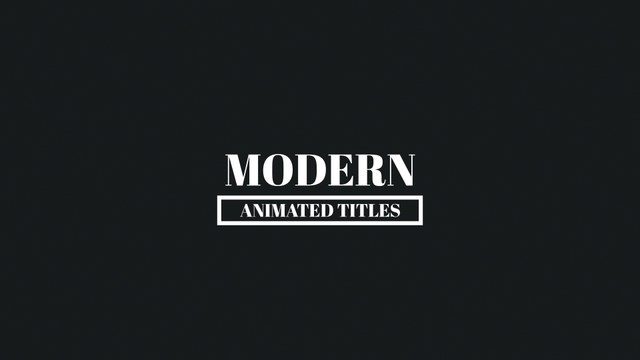 Modern Animated Titles Free Template for Stylish Text Animations and Motion Design