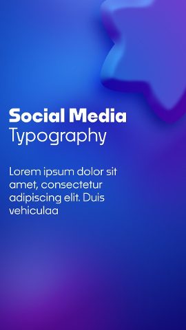 Vertical 3D Star Social Media Text Animation After Effects Template