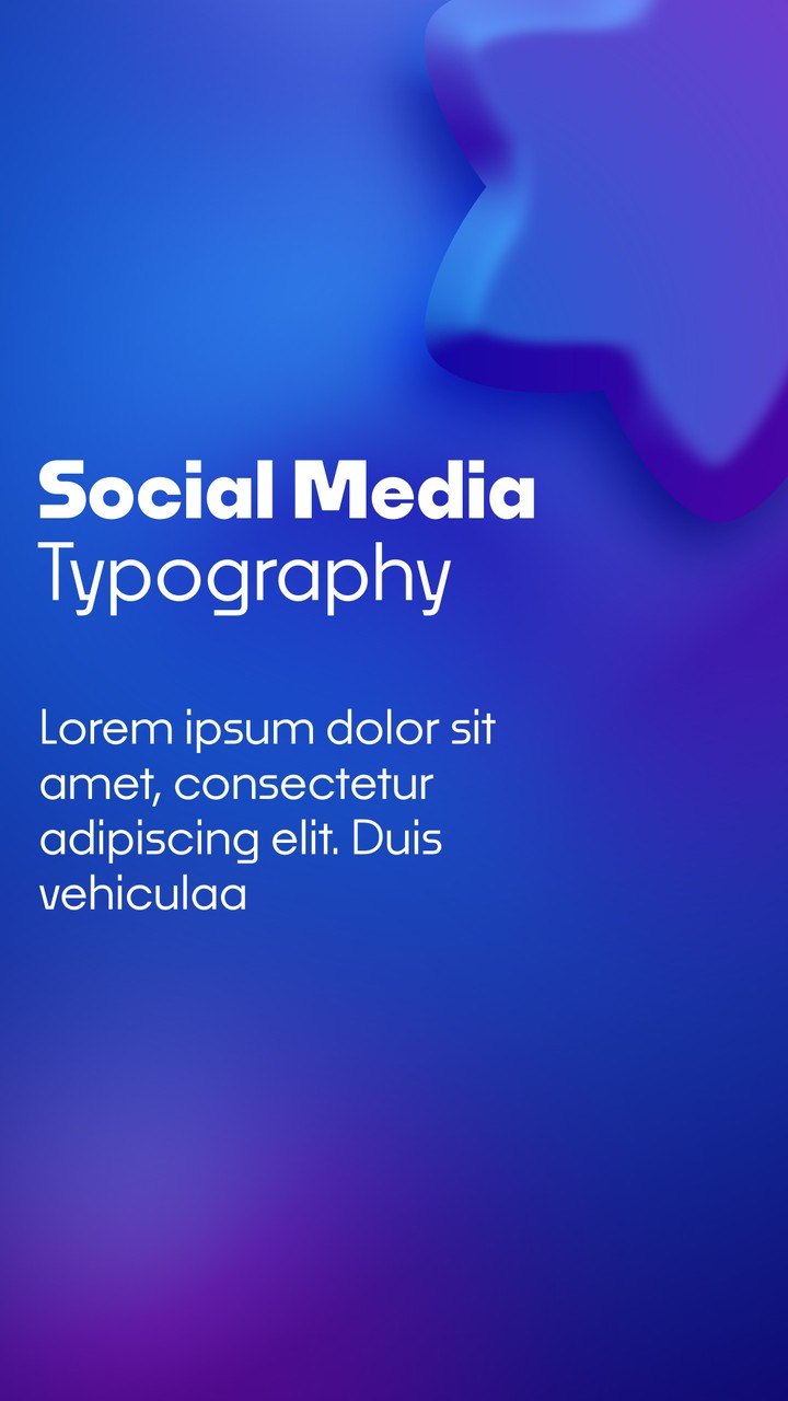 Vertical 3D Star Social Media Text Animation After Effects Template