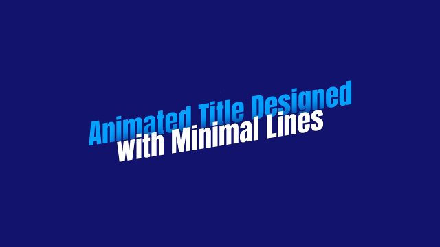 Animated Titles with Minimal Lines and Blue Accent Premiere Pro Motion Graphics Template