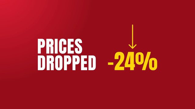 Black Friday Price Cut Title and Down Arrow Counter Premiere Pro Template