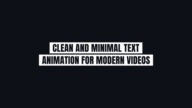 Smooth Animated Text After Effects Template