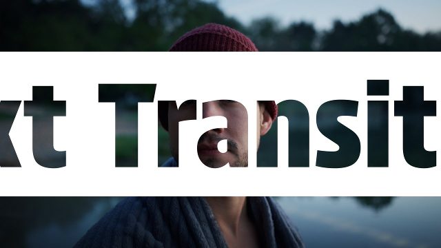 Animated Smooth Cutout Text Transition featuring Giant Text Crop and Clean Label MOGRT for Premiere Pro