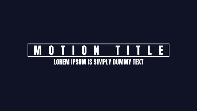 Minimal Spaced Letter Boxed Motion Titles After Effects Project
