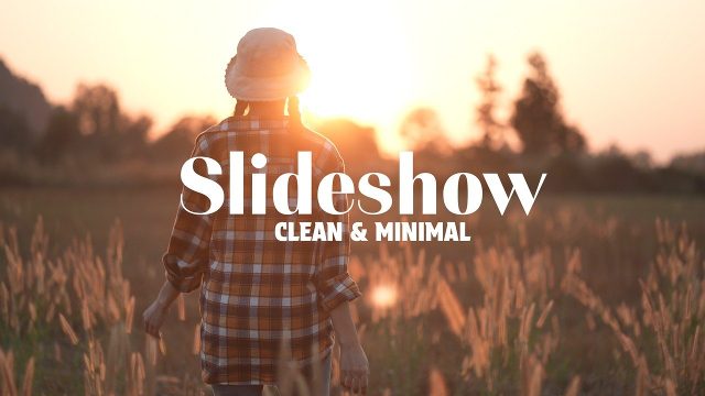 Minimal Photo Slideshow with White Page Slide and Serif Title After Effects Template