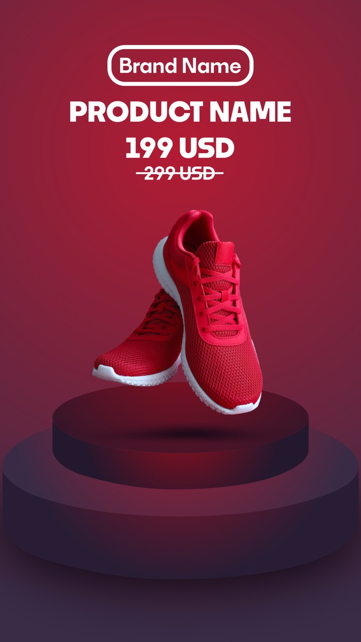 Black Friday Podium Sneakers Discount Stage After Effects Template