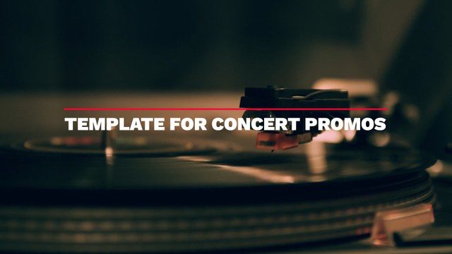 Music Free 4K Text Animations After Effects Template for Concert Promos