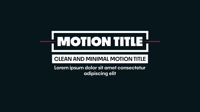 Corporate Boxed Motion Title Animations with Subtitle Strip After Effects Template Pack