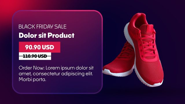 Black Friday and Cyber Monday Product Discount Sale Animation Premiere Pro MOGRT