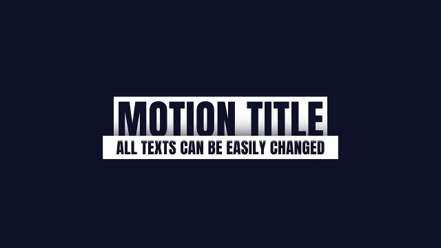 Motion Title Text Animations with Editable Strip Line for Premiere Pro