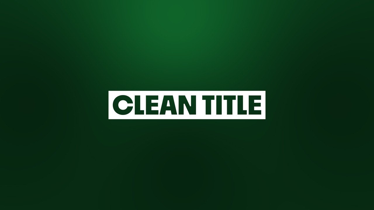 Clean Title Reveal from Slash to Label on Green Glow After Effects Template