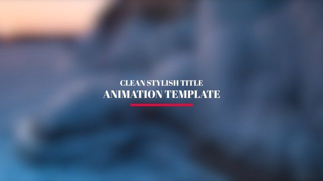 Clean Stylish Title Animation Free Template for Corporate Videos