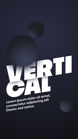 Vertical 3D Orbs Text Animation featuring Broken Word and Copy After Effects Template