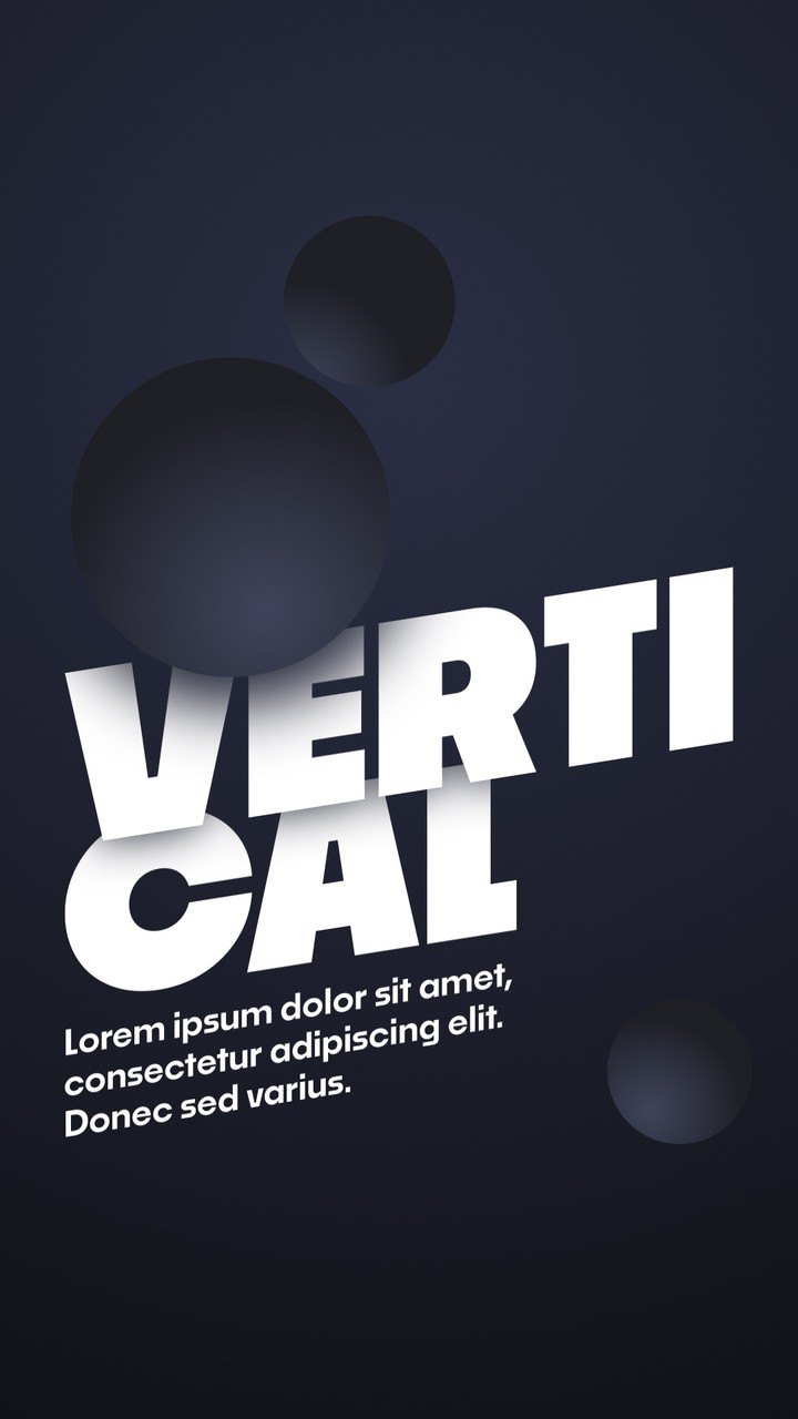 Vertical 3D Orbs Text Animation featuring Broken Word and Copy After Effects Template