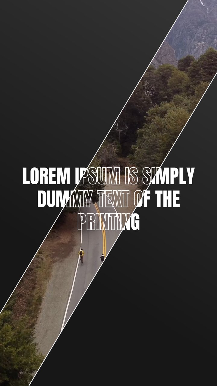 Vertical Aerial Split Caps Story Text Animation After Effects Template