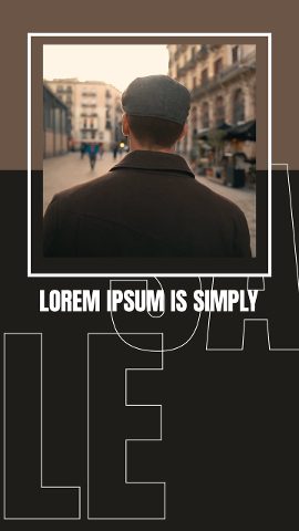 Vertical Photo Frame Story Slideshow on Earth Tone Background Premiere Pro MOGRT