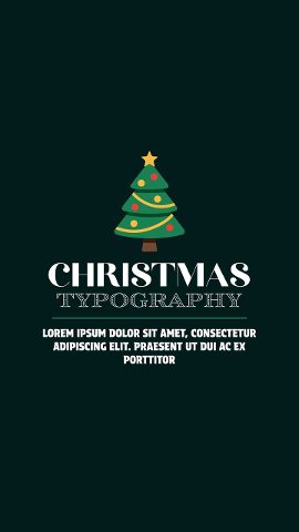 Vertical Christmas Greeting Story Text Animation Premiere Pro MOGRT
