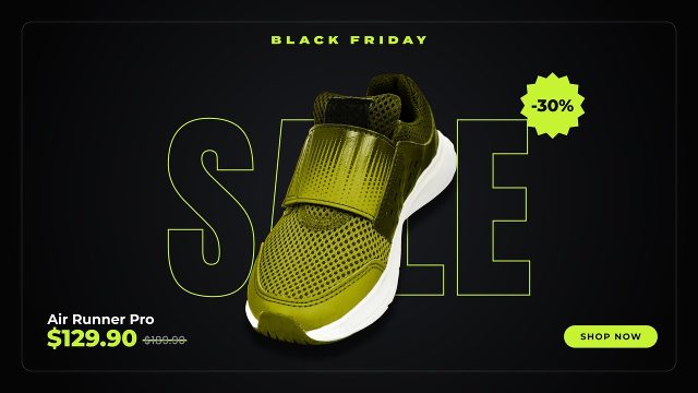 Hollow Background Letters Shopping Promo with Discount Label Premiere Pro MOGRT