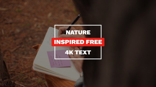 Nature Inspired Free 4K Text Animation After Effects Template for Eco Projects