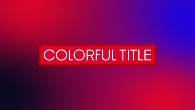Dynamic Colorful Titles on a Red Filled Block for Course Intros After Effects Templates