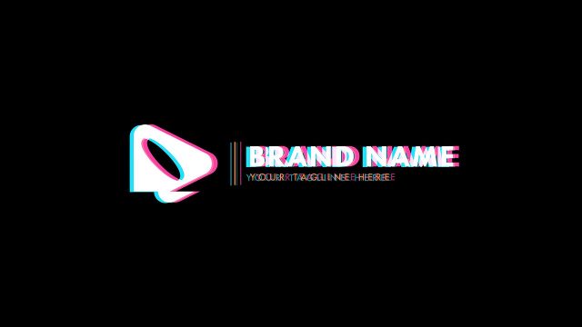 Side by Side Glitch Logo Animation featuring Tagline Divider After Effects Template